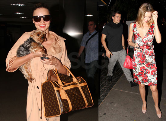 Photos of Miranda Kerr with Her Puppy and Orlando Bloom