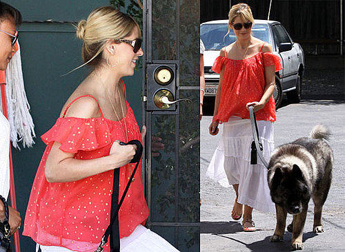 Photos of Pregnant Sarah Michelle Gellar Bringing Her Dog to the Vet
