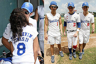 Photos of Nick Jonas, Kevin Jonas, Joe Jonas Playing Softball