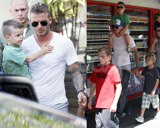 Photos of David Beckham and Boys in LA