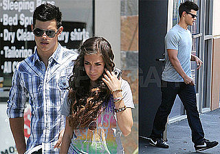 Photos of Taylor Lautner Leaving Chipotle in LA With His Friend
