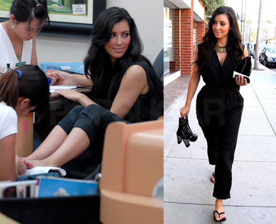 Photos of Kim Kardashian at the Salon Photos of Kim Kardashian at the Salon