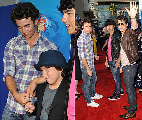 Photos of Nick Jonas, Joe Jonas, Kevin Jonas, Frankie Jonas at the Premiere of Ponyo