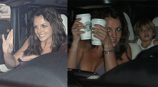 Photos of Britney Spears, Jason Trawick, Sean Preston in Calabasas at Starbucks