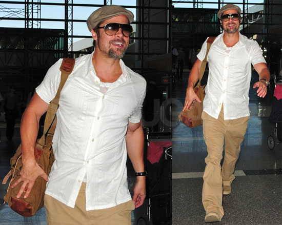 Photos of Brad Pitt at LAX