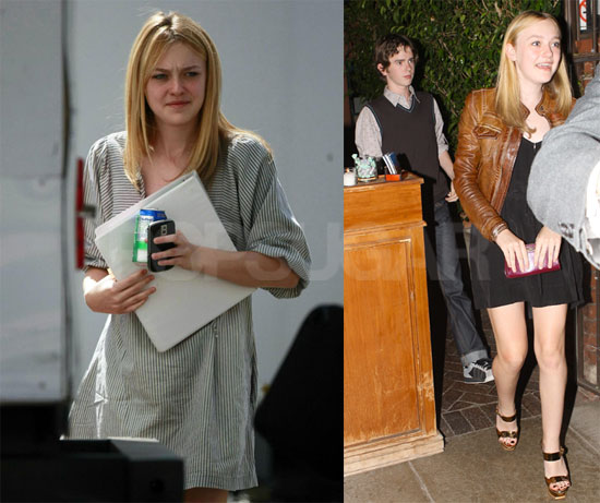 Photos of Dakota Fanning on Set and Out With Freddy Highmore