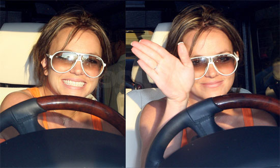 Photos of Britney Spears Driving to Starbucks in LA