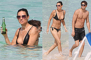 Photos of Demi Moore in a Bikini and Ashton Kutcher Shirtless in the Caribbean