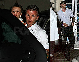 Photos of David Beckham, Victoria Beckham, Cruz Beckham at Steakhouse