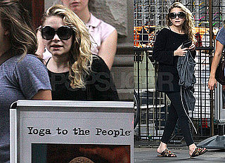 Photos of Mary-Kate Olsen After Yoga in NYC; She's Set to Bartend at Fashion's Night Out During New York Fashion Week