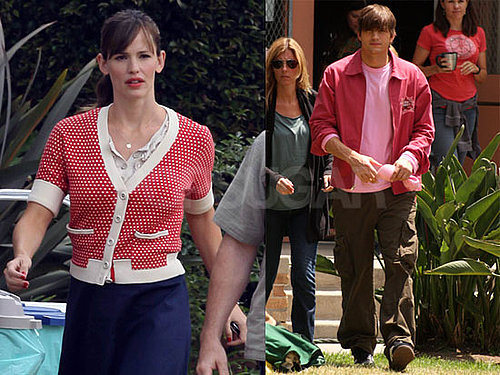 Photos of Jennifer Garner And Ashton Kutcher on The LA Set of Valentine's Day