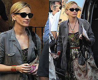 Photos of Julia Roberts filming Eat, Pray, Love in Rome