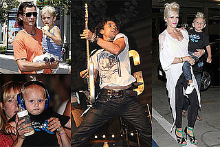 Photos of Gavin Rossdale, Kingston Rossdale, Gwen Stefani, Zuma Rossdale at Gavin's Concert in LA