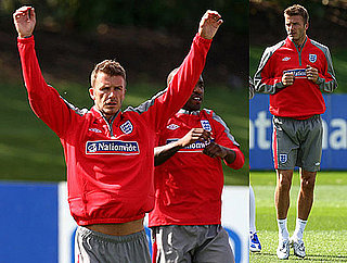 Photos of David Beckham Practicing With The English Team Outside London