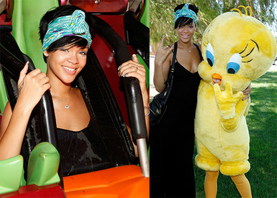 Photos of Rihanna at Six Flags Magic Mountain 
