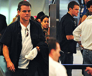 Photos of Matt Damon at LAX; His H20 Foundation Helped Build a Well in Ethiopia