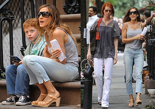 Photos of Sarah Jessica Parker and Cynthia Nixon Filming Sex and the City 2 in NYC