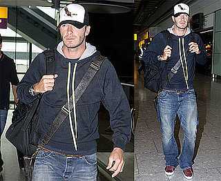 Photos of David Beckham Arriving at Heathrow Airport