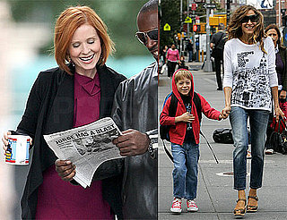 Photos of Sarah Jessica Parker, Cynthia Nixon, and James Wilkie Broderick Around the NYC Set Sex and the City 2