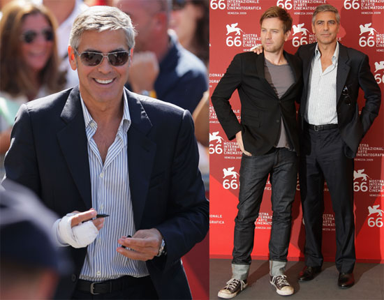 Photos of George Clooney and Ewan McGregor in Venice