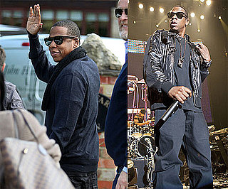 Photos of Jay-Z Arriving at a Radio One Interview in London