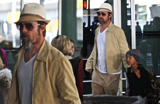 Photos of Brad Pitt at JFK