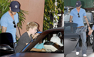 Photos of David Beckham, Romeo Beckham, Brooklyn Beckham, Cruz Beckham in LA