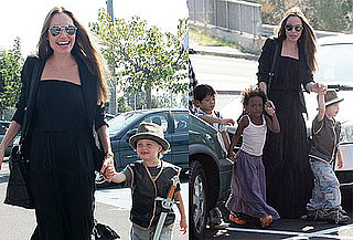 Photos of Angelina Jolie, Shiloh Jolie-Pitt, Zahara Jolie-Pitt, Pax Jolie-Pitt in France