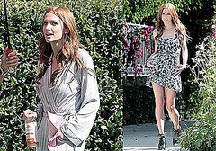 Photos of Ashlee Simpson Filming Melrose Place