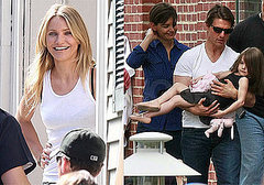 Photos of Cameron Diaz Outside of Her Trailer on Wichita Set in Boston, with Tom Cruise, Katie and Suri on Set