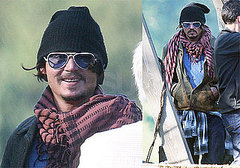 Photos of Johnny Depp on Babybird Music Video Set in UK