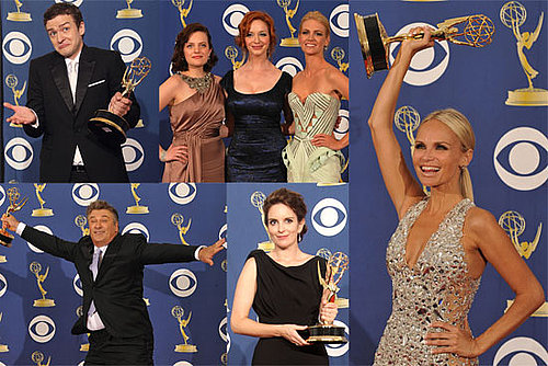 Photos of Alec Baldwin, Tina Fey, Justin Timberlake, Kristin Chenoweth at Primetime Emmy Awards Press Room
