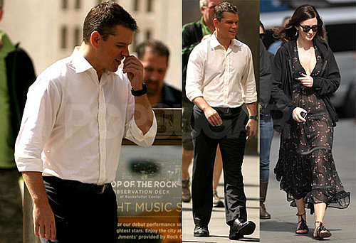Photos of Matt Damon and Emily Blunt Filming The Adjustment Bureau in NYC 2009-09-29 16:00:30