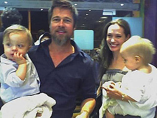 Photo of Brad Pitt and Angelina Jolie With Knox and Vivienne in Jordan at Ice Cream Place