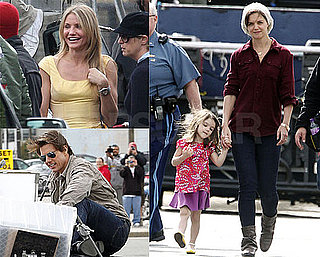 Photos of Tom Cruise And Cameron Diaz Filming Wichita in Boston; Katie Holmes And Suri Cruise Out For a Walk