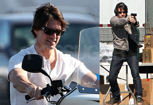 Photos of Tom Cruise Filming Wichita; Katie Holmes and Suri Cruise Walking in Boston