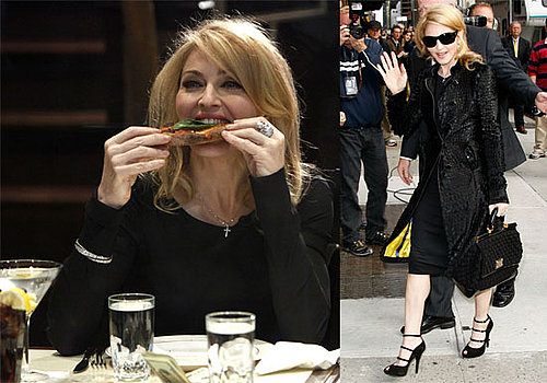 Photos and Video of Madonna Eating Pizza and Talking Marriage on The Late Show 2009-10-01 07:45:00