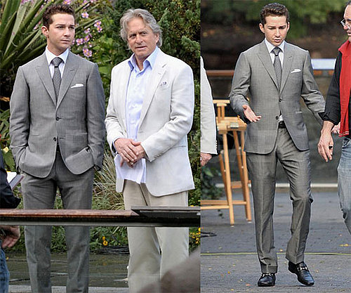 Photos of Shia LaBeouf and Michael Douglas in NYC 2009-10-07 13:30:58