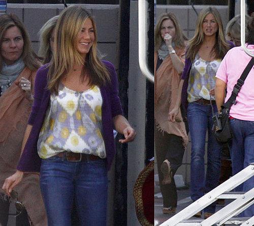 Photos of Jennifer Aniston on the Set of The Baster in LA