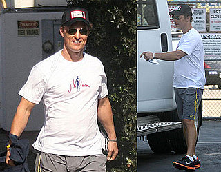Photos of Matthew McConaughey Leaving His Office in LA