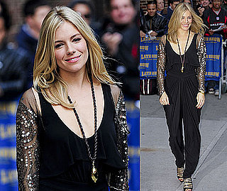 Photos and Video of Sienna Miller on The Late Show