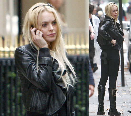 Photos of Lindsay Lohan Smoking in Paris