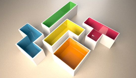 Tetris Ceramic Pots 
