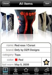 Touch Closet iPhone App Records and Organizes Your Closet and Outfits