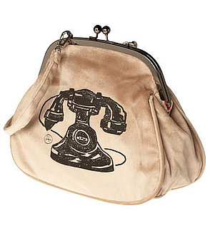 Vintage Telephone Print Purse