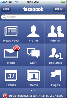 The New Facebook iPhone App Design