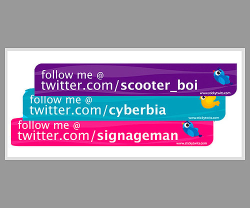 Twitter "Follow Me" Stickers Twitter "Follow Me" Stickers