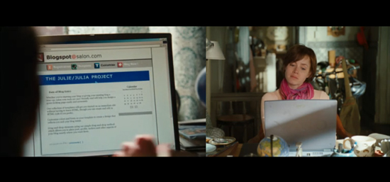 Julie and Julia Movie Trailer Shows Fake Blogging Platform Julie and Julia Movie Trailer Shows Fake Blogging Platform