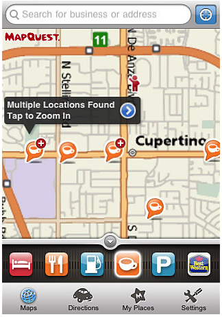 MapQuest Launches a New iPhone 4 Mobile Version 