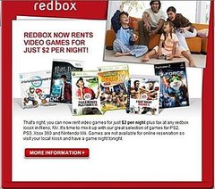 Redbox Kiosks Now Charging $2 For Game Rentals Redbox Kiosks Now Charging $2 For Game Rentals